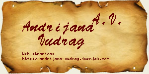 Andrijana Vudrag vizit kartica
